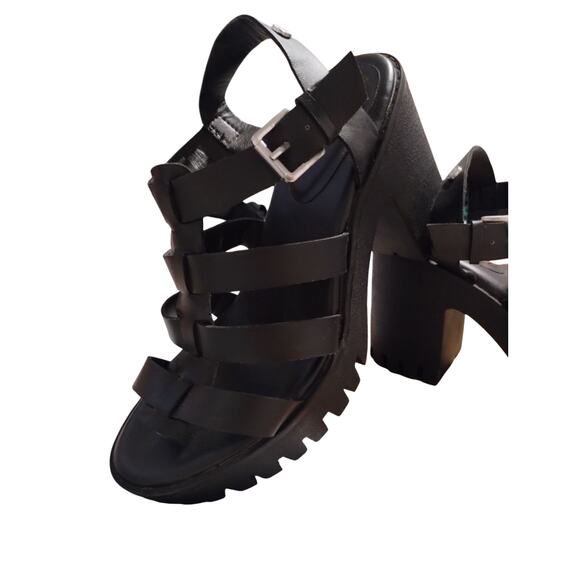 Madden NYC Women's size 9½ Genesis Block Heel Fisherman Gothic Rock Emo Sandals - Picture 7 of 10